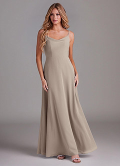 Azazie Daenerys Bridesmaid Dresses Frost A-Line Cowl Chiffon Dress image3