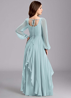 Azazie Clara Junior Jurk van Chiffon met A-Lijn Blouson De Nevel image8