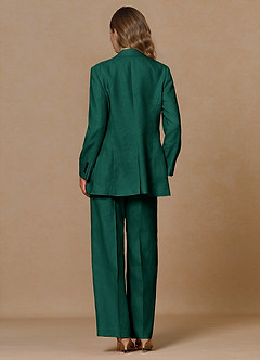 front Belicia Emerald 100% hør 2-delt jakkesæt