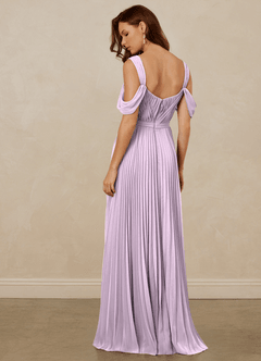 Christian Siriano Bridal for Azazie 1013 Bridesmaid Dresses Frosted Lilac A-Line Off the Shoulder Chiffon Dress image4