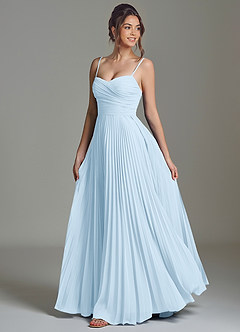 Azazie Catie Bridesmaid Dresses Sky Blue A-Line Sweetheart Neckline Chiffon Dress image5