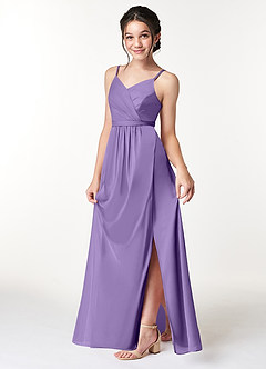 Azazie Luxy Junior Tahiti Pleated Mesh Dress image4
