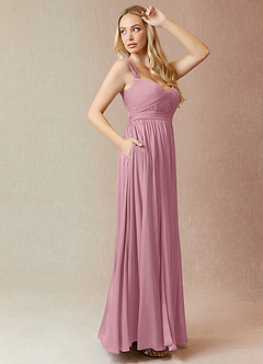 Azazie Reniya Final Sale Vintage Mauve A-Line Sweetheart Neckline Mesh Convertible Dress image3
