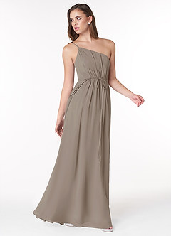 Azazie Hoya Final Sale Flowy One Shoulder Chiffon Bridesmaids Dress image4