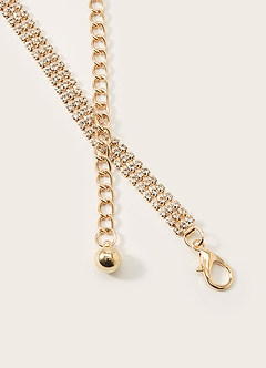 front Rhinestone Chain Belt