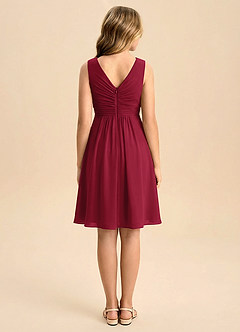 Azazie Skyla Junior Klä av A-Line i Chiffong Plisserad image2