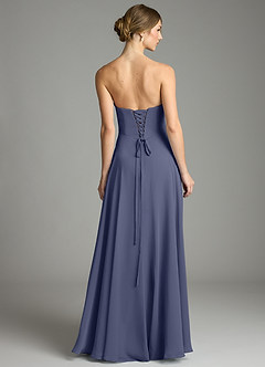 Azazie Ayla Abiti da Damigella Abito A-Line in Chiffon Scollo a Cuore Stormy image4