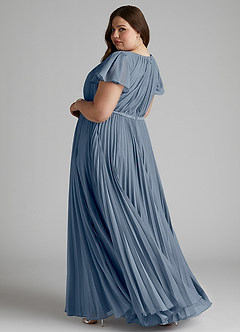 Azazie Kara Abiti da damigella modesti Abito A-Line Plissettato Chiffon Floor-Length image10