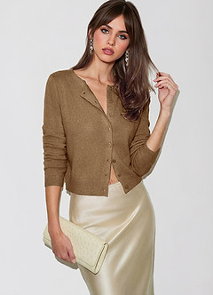 front Kurzer Cardigan aus 100 % Kaschmir