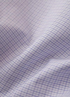 front Aiden White Mist Blue 100% Cotton Non-Iron Striped Dress Shirt