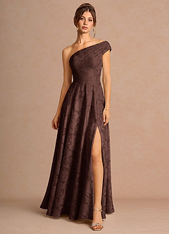Priscilla Mocha Coco Maxi Dress | Azazie