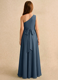 Azazie Puddles Girls Formal Flower Girl Klänningar Klä A-Line i Chiffong Ena axeln image2