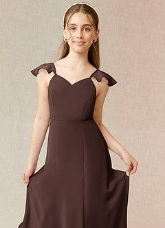 Azazie Everett Junior Ganache A-Line Chiffon Dress image5