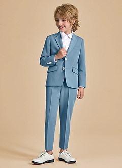 front Oliver Boys Light Blue 2-Piece Suit
