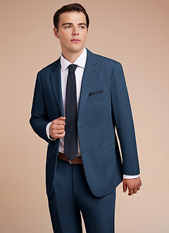 front Owen Dark Navy Lightweight Tailored Suit Jacket