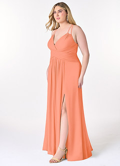 Azazie Farren Bridesmaid Dresses Sunset A-Line Pleated Chiffon Convertible Dress image12