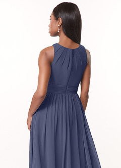 Azazie Harper Bridesmaid Dresses Stormy A-Line Pleated Chiffon Dress image4