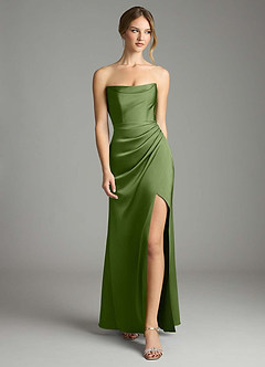Azazie Leonis Bridesmaid Dresses Juniper Mermaid Pleated Stretch Satin Convertible Dress image5