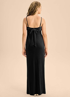 Azazie Mai Junior Linia A Dekolt w kształcie serca Aksamit Długość podłogi Młodsza druhna Sukienka image2