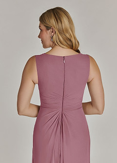 Azazie Manuella Mother of the Bride Dresses Vintage Mauve A-Line V-Neck Pleated Chiffon Dress image9