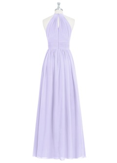 Azazie Cherish Bridesmaid Dresses Lilac A-Line Pleated Chiffon Dress image7