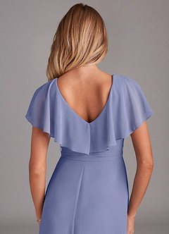 Azazie Lainey Bridesmaid Dresses Lavender A-Line with Pockets Chiffon Dress image2