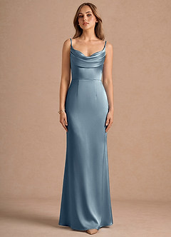 Robe Maxi Bleu Poussiéreux Aimee image4