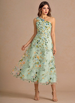Robe Midi Vert Clair Maribela image3