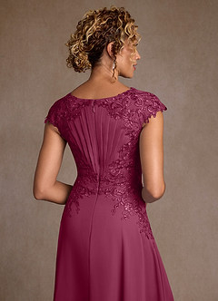 Azazie Christi Abiti per la Madre della Sposa Abito A-Line in Chiffon Pizzo Gelso image6
