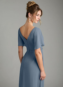 Azazie Ambrosia Bridesmaid Dresses Twilight A-Line Pleated Chiffon Dress image7