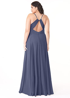 Azazie Avelina Bridesmaid Dresses Stormy A-Line V-Neck Pleated Chiffon Dress image7
