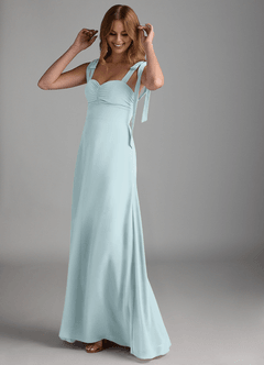 Azazie Lizet Bridesmaid Dresses Mist A-Line Sweetheart Neckline Chiffon Dress image1