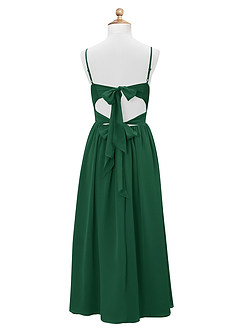 Azazie Zeya Junior Dark Green A-Line Chiffon Dress image8