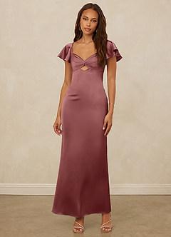 Christian Siriano Bridal for Azazie 1005 Bridesmaid Dresses Amethyst Sheath Sweetheart Neckline Stretch Satin Dress image4