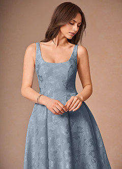 Briac Dusty Blue A-line Midi Dress image7