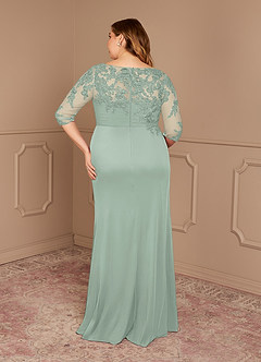 Azazie Alisondra Mother of the Bride Dresses Agave Sheath Scoop Lace Lace Dress image11