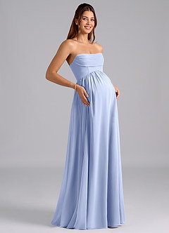 Azazie Saige Maternity Bridesmaid Dresses A-Line Pleated Chiffon Floor-Length Dress image8