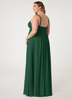 Azazie Chanel Bridesmaid Dresses Dark Green A-Line Pleated Chiffon Dress image9
