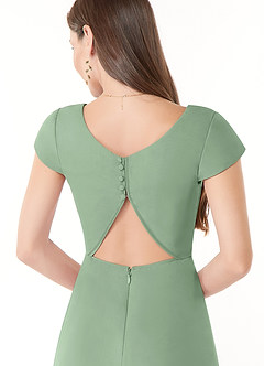 Azazie Hainsly Jurken voor bruidsmeisjes Jurk van Chiffon met A-Lijn Sweetheart Halslijn Matcha image6