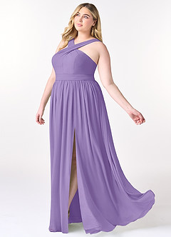 Azazie Elvira Bridesmaid Dresses Tahiti A-Line Pleated Chiffon Dress image9