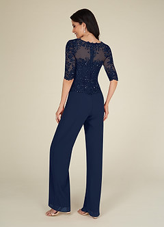 Azazie Florida Mother of the Bride Dresses Dark Navy Jumpsuit/Pantsuit Sequins Chiffon Dress image10
