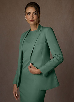 front Kennedy 유칼립투스 구조화된 스트레치 재킷과 드레스 슈트 세트