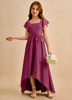 Azazie Milly Girls Formal Flower Girl Klänningar Klä A-Line i Chiffong Plisserad image4