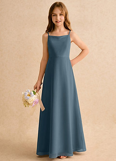 Azazie Jaella Girls Formal Flower Girl Klänningar Klänning A-Line i Chiffong Plisserad image5