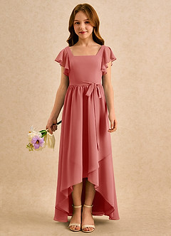 Azazie Milly Girls Formal Flower Girl Klänningar Klä A-Line i Chiffong Plisserad image3