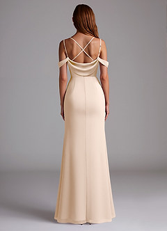 Azazie Callan Robes de demoiselle d'honneur Robe Sirène Convertible en Mousseline de soie Plissée Albâtre Blanc image2