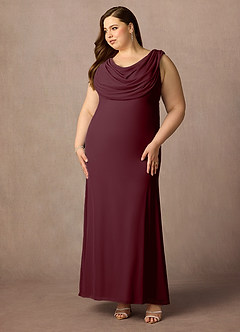 Azazie Ines Final Sale Dusk Mermaid Beaded Mesh Dress image6