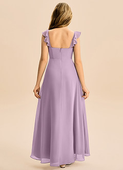 Azazie Mavie Junior Abito A-Line in Chiffon Increspato Glicine image2