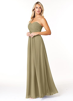Azazie Yazmin Brautjungfernkleider Wandelbar A-Linie Herzausschnitt Chiffon Kleid Moosgrün image3