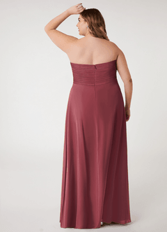 Azazie Arabella Allure Jurken voor bruidsmeisjes Converteerbaar Jurk van Chiffon met A-Lijn Sweetheart Halslijn Merlot image13